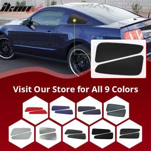 Fits 10-14 Ford Mustang GT350 Style Side Quarter Window Louver Painted #UA Ebony - Image 5