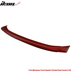 Fits 10-14 Ford Mustang D Style Rear Trunk Spoiler Wing Painted #U6 Red Candy - Image 3
