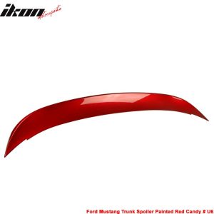 Fits 10-14 Ford Mustang D Style Rear Trunk Spoiler Wing Painted #U6 Red Candy - Image 4