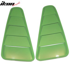 Fits 10-14 Ford Mustang OE Style Side Quarter Window Louvers Painted #HD Green - Image 4
