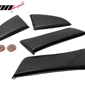Fits 15-19 Ford Mustang Quarter Window Louvers Panel Side Scoops Unpainted - PU - Image 4