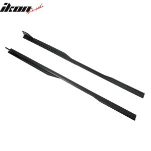 For 24-26 Ford Mustang Side Skirts GT500 Style Rocker Panel Matte Black Splitter - Image 5