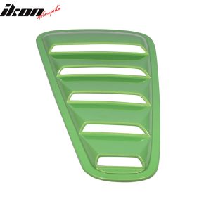 Fits 10-14 Ford Mustang OE Style Side Quarter Window Louvers Painted #HD Green - Image 5