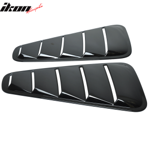 Fits 05-09 Ford Mustang V6 OE Style Side Quarter Window Louver Painted #UA Black - Image 4