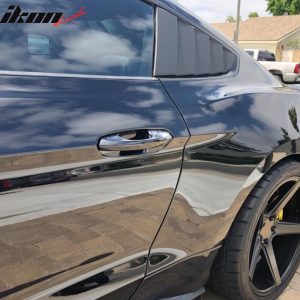 Fits 15-23 Ford Mustang CV Style Side Quarter Window Louver Cover Vent Unpainted - Image 3