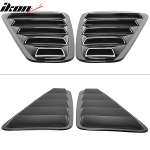 Fits 05-09 Ford Mustang V6 OE Style Side Quarter Window Louver Painted #UA Black - Image 5
