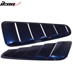 Fits 10-14 Ford Mustang OE Style Side Quarter Window Louvers Painted  #L6 Blue - Image 3