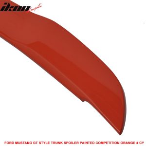 Fits 15-23 Ford Mustang GT Style Trunk Spoiler Painted Orange #CY - Image 3