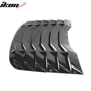 For 24-26 Mustang Coupe IKON Rear Window Windshield Louver Cover ABS Gloss Black - Image 3