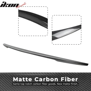Fits 14-24 Infiniti Q50 Performance Style Rear Trunk Spoiler Matte Carbon Fiber - Image 6