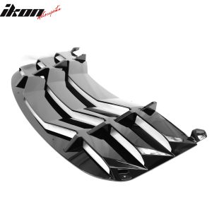 For 24-26 Mustang Coupe IKON Rear Window Windshield Louver Cover ABS Gloss Black - Image 4