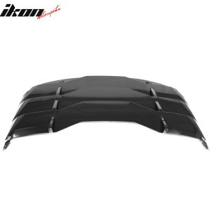 For 24-26 Mustang Coupe IKON Rear Window Windshield Louver Cover ABS Gloss Black - Image 5