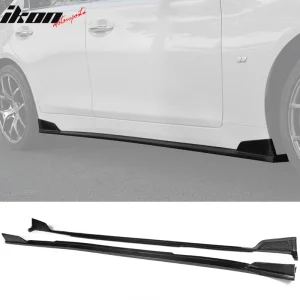 Fits 14-18 Infiniti Q50 V37 ST Style 2PCS Side Skirts Extension Carbon Fiber CF - Image 5