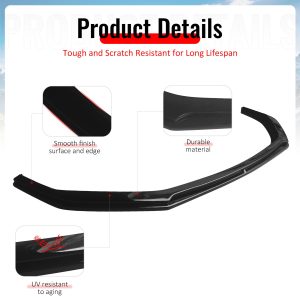 Fits 24-26 Mustang Dark Horse IKON Style Gloss Black Front Bumper Lip Splitter - Image 4