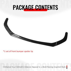 Fits 24-26 Mustang Dark Horse IKON Style Gloss Black Front Bumper Lip Splitter - Image 5