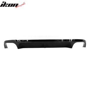Fits 13-14 Ford Mustang GT500 Gloss Black PP Rear Diffuser Lip W/ V1 Style Fin - Image 4
