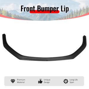 Fits 24-26 Mustang Dark Horse IKON Style Matte Black Front Bumper Lip Splitter - Image 3