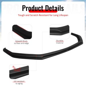 Fits 24-26 Mustang Dark Horse IKON Style Matte Black Front Bumper Lip Splitter - Image 4