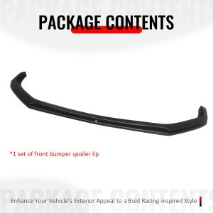 Fits 24-26 Mustang Dark Horse IKON Style Matte Black Front Bumper Lip Splitter - Image 5