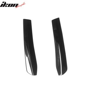 Fits 24-26 Ford Mustang 7th Dark Horse IKON Style Gloss Black Rear Bumper Aprons - Image 4