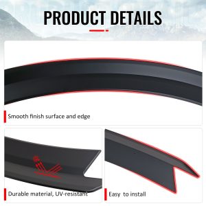 Fits 24-26 Ford Mustang S650 7th Gen R Style Rear Trunk Spoiler Wing Matte Black - Image 4
