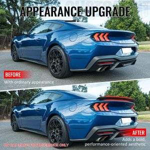 Fits 24-26 Ford Mustang S650 7th Gen R Style Rear Trunk Spoiler Wing Matte Black - Image 5