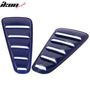 Fits 10-14 Ford Mustang OE Style Side Quarter Window Louvers Painted #J4 Blue - Image 5