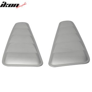 Fits 10-14 Ford Mustang OE Style Quarter Window Louvers UI Silver - Image 4