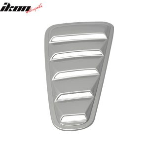 Fits 10-14 Ford Mustang OE Style Quarter Window Louvers UI Silver - Image 5