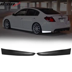 Fits 07-12 Nissan Altima 4Dr 2PCS Rear Bumper Lip Diffuser Aprons Rear Spats PU - Image 5