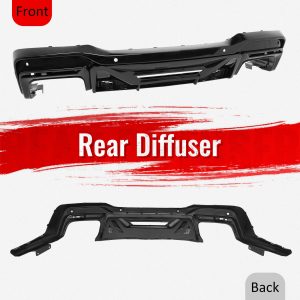 Fits 24-26 Mustang Dark Horse Rear Bumper Diffuser OE Style Gloss Black Spoiler - Image 3