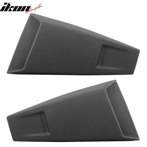 Fits 05-14 Ford Mustang IKON Style 2PCS Side Window Scoops + Rear Window Louver - Image 3