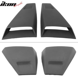 Fits 05-14 Ford Mustang IKON Style 2PCS Side Window Scoops + Rear Window Louver - Image 5