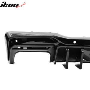 Fits 24-26 Mustang 7th Gen S650 Competition PP Rear Bumper Diffuser Gloss Black - Image 4