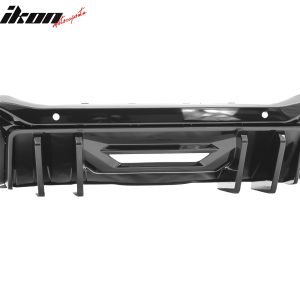 Fits 24-26 Mustang 7th Gen S650 Competition PP Rear Bumper Diffuser Gloss Black - Image 5