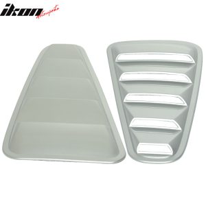 Fits 10-14 Ford Mustang OE Style Side Quarter Window Louvers Painted #UX Silver - Image 3