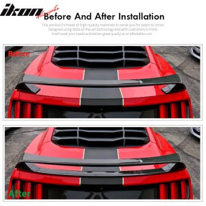 Fits 15-23 Ford Mustang GT350R Style Carbon Fiber Rear Trunk Spoiler Wing Lid - Image 4