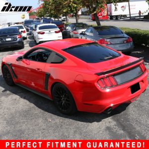 Fits 15-23 Ford Mustang Coupe High Kick V Style Rear Trunk Spoiler Unpainted ABS - Image 3