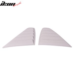 Fits 15-23 Ford Mustang OE Style Side Quarter Window Louver Painted #YZ White - Image 3