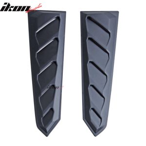 Fits 15-23 Ford Mustang Coupe ABS 2PCS Rear Window Louver Cover Sun Shade Vent - Image 3