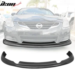 Fits 10-13 Nissan Altima Coupe IKON DP Style Front Bumper Lip Spoiler Black PU - Image 6