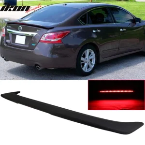 Fits 13-15 Nissan Altima OE Style Trunk Spoiler W/LED Brake Light Matte Black - Image 6