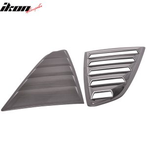 Fits 15-23 Ford Mustang OE Style Side Quarter Window Louver 2PC Painted #J7 Gray - Image 3