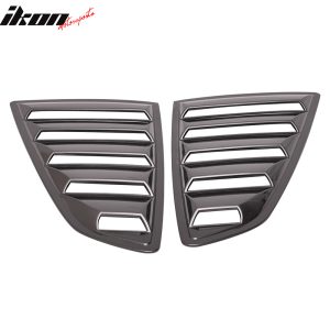 Fits 15-23 Ford Mustang OE Style Side Quarter Window Louver 2PC Painted #J7 Gray - Image 5