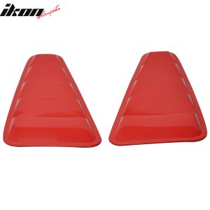 Fits 10-14 Ford Mustang OE Style Quarter Window Louver PP Red #D3 - Image 3