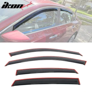 Fits 13-18 Nissan Altima Sedan 4PCS Window Visor Acrylic Deflectors - In-Channel - Image 6
