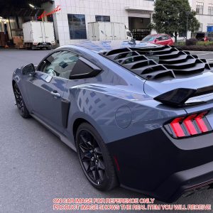 Fits 24-26 Ford Mustang Coupe V Style Side Window Louvers ABS Carbon Fiber Print - Image 3