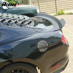 Fits 15-23 Ford Mustang MD Style Rear Trunk Spoiler Wing Lip Matte Black ABS - Image 3