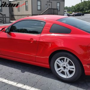 Fit 10-14 Ford Mustang GT350 Style Window Louver Painted #UJ Gray - Image 3