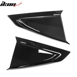 Fits 24-26 Ford Mustang Coupe V Style Side Window Louvers ABS 2PCS - Gloss Black - Image 4